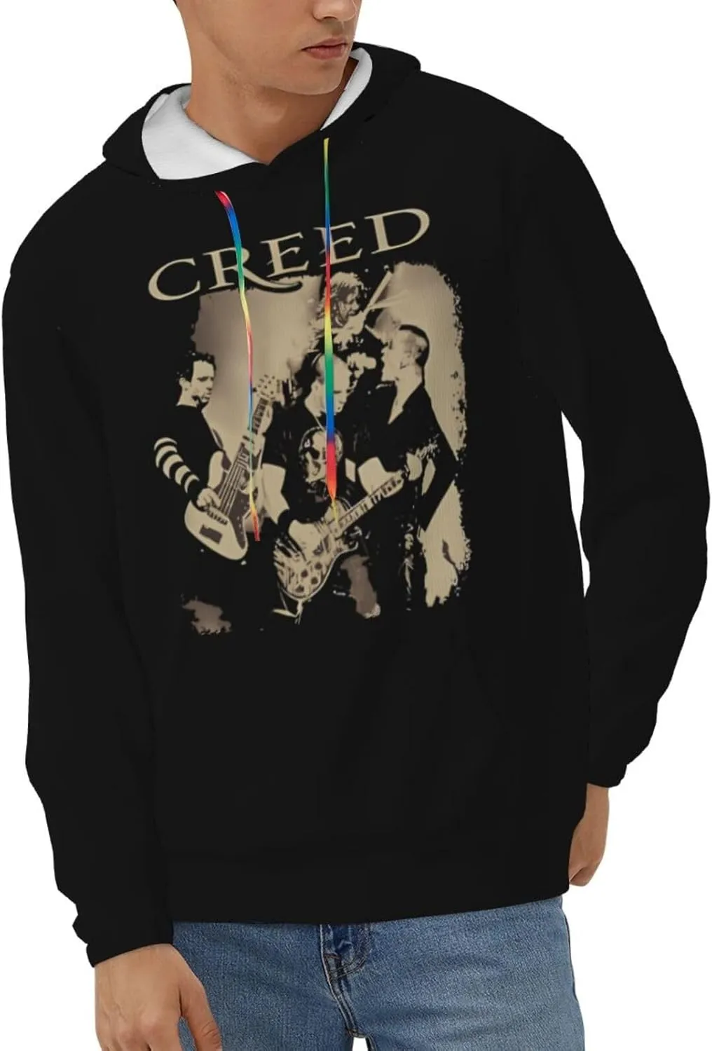 Men'S Graphic Polyester Pullover Shirt With Pocket Stylish Sweatshirt Breathable Jumper