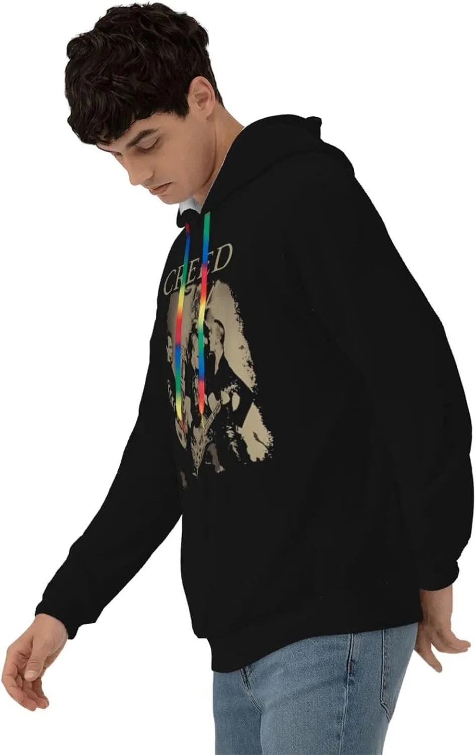 Men'S Graphic Polyester Pullover Shirt With Pocket Stylish Sweatshirt Breathable Jumper