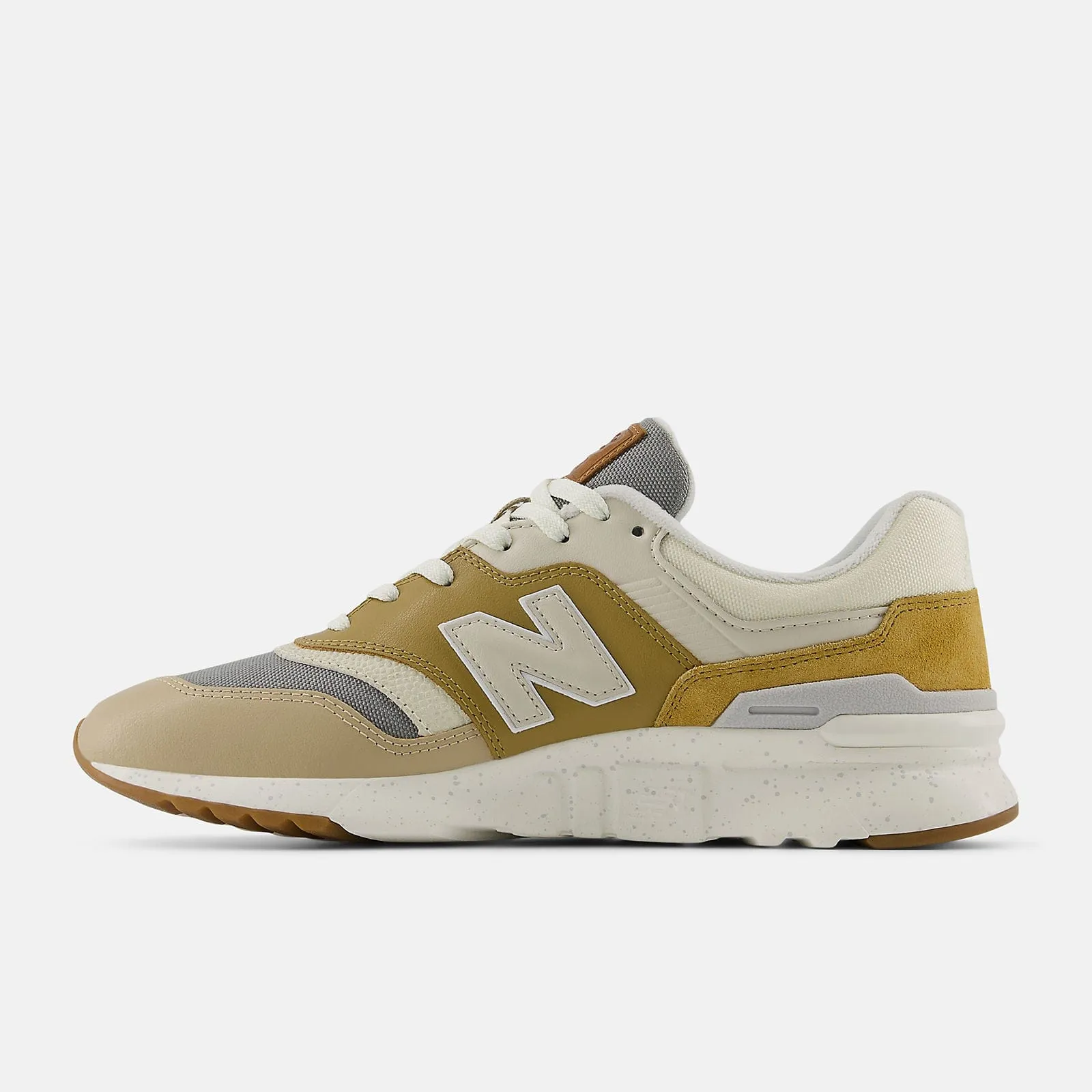 New Balance Unisex 997 Sneakers- Beige/ White
