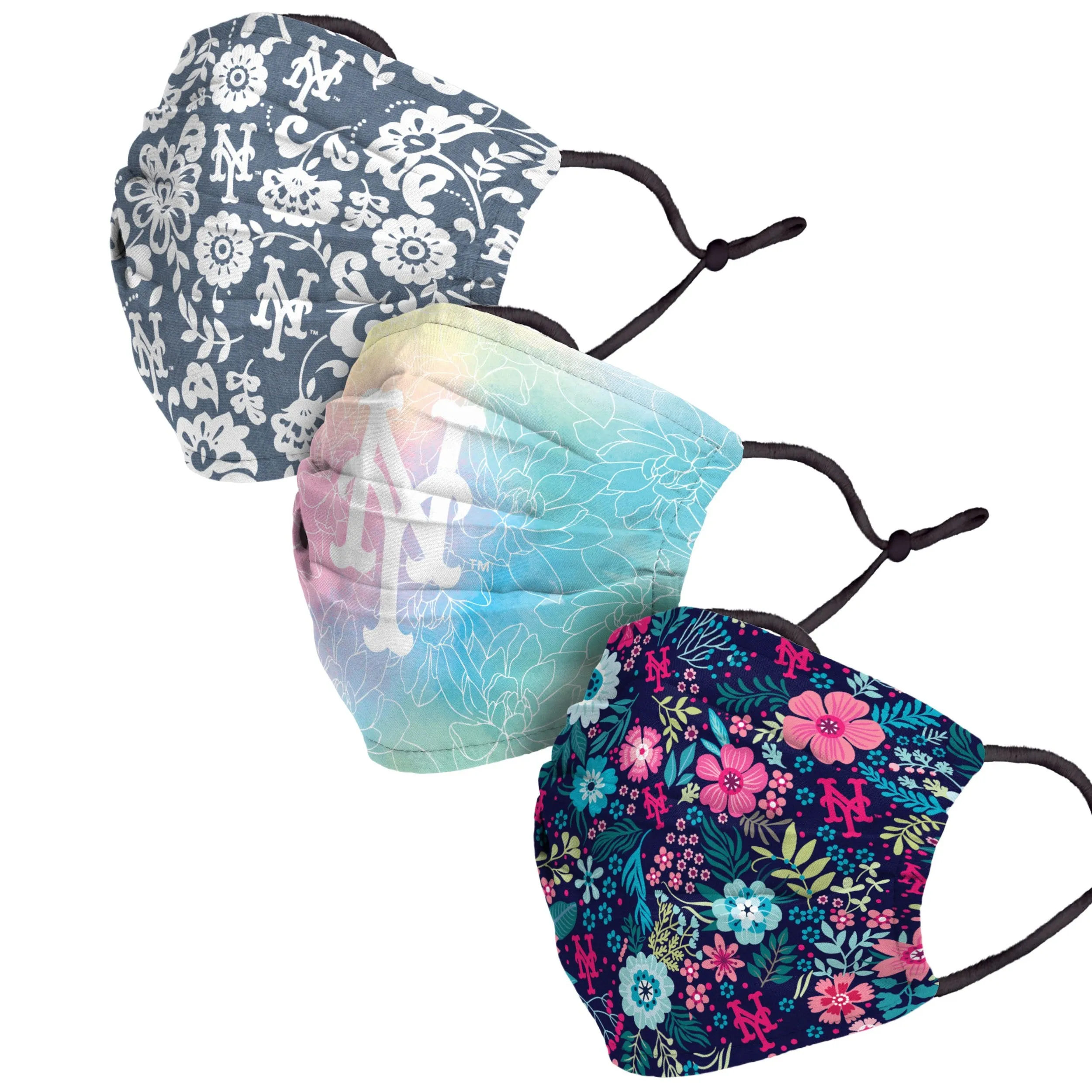 New York Mets MLB Spring Flowers 3 Pack Face Cover
