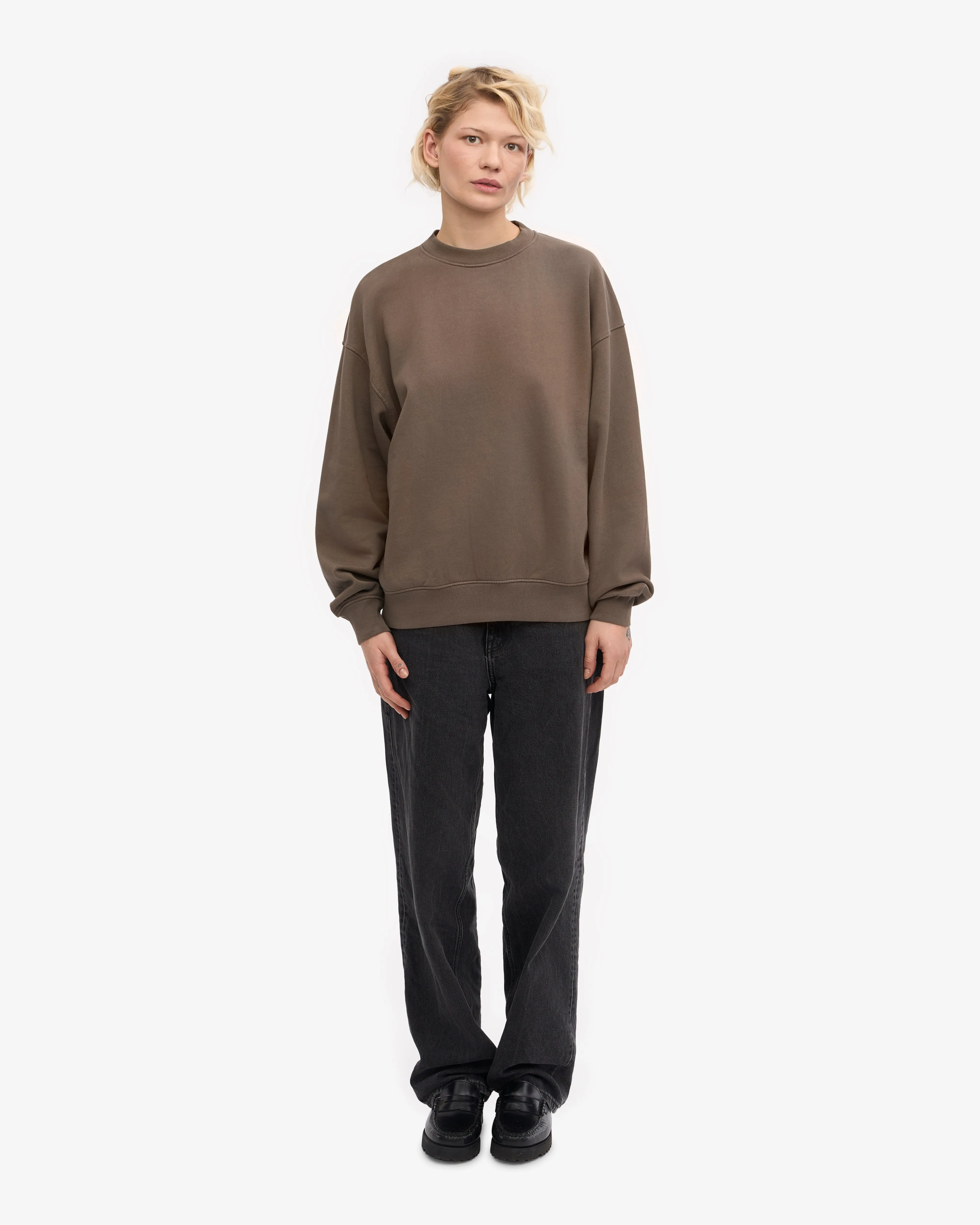 Organic Oversized Crew - Cedar Brown