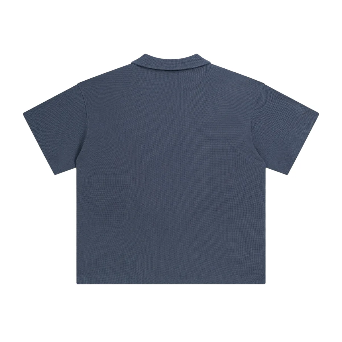 Oversized heavy cotton waffle collar tee