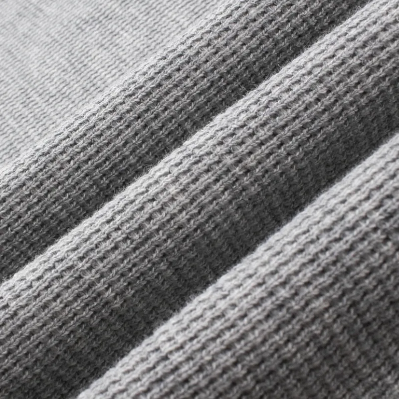 Oversized heavy cotton waffle collar tee