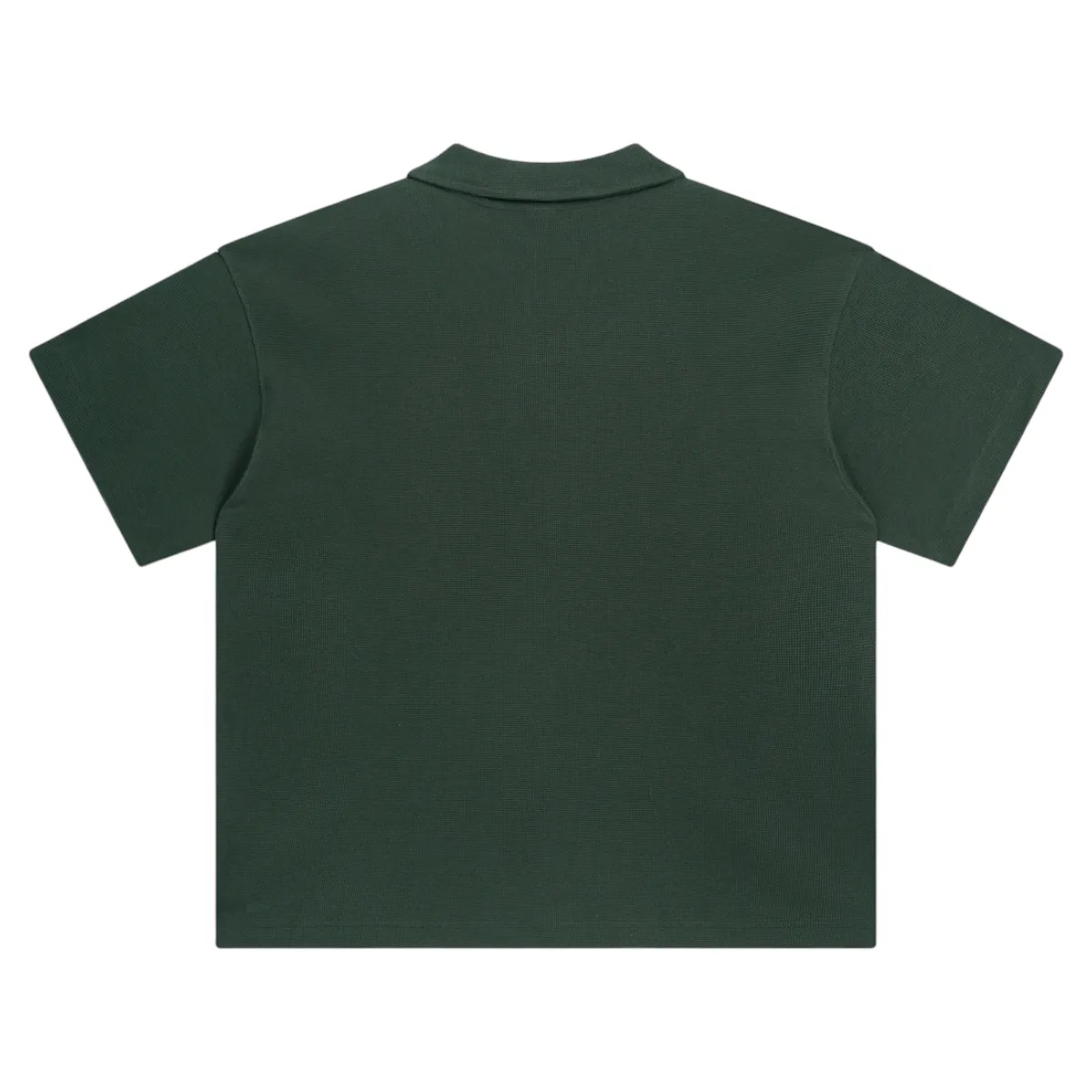 Oversized heavy cotton waffle collar tee