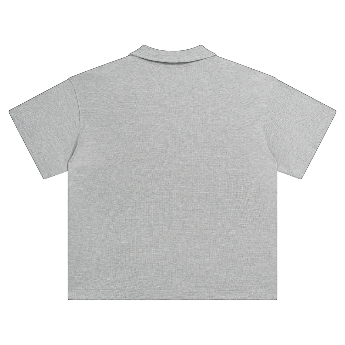 Oversized heavy cotton waffle collar tee