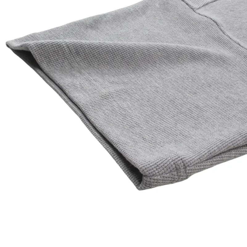 Oversized heavy cotton waffle collar tee