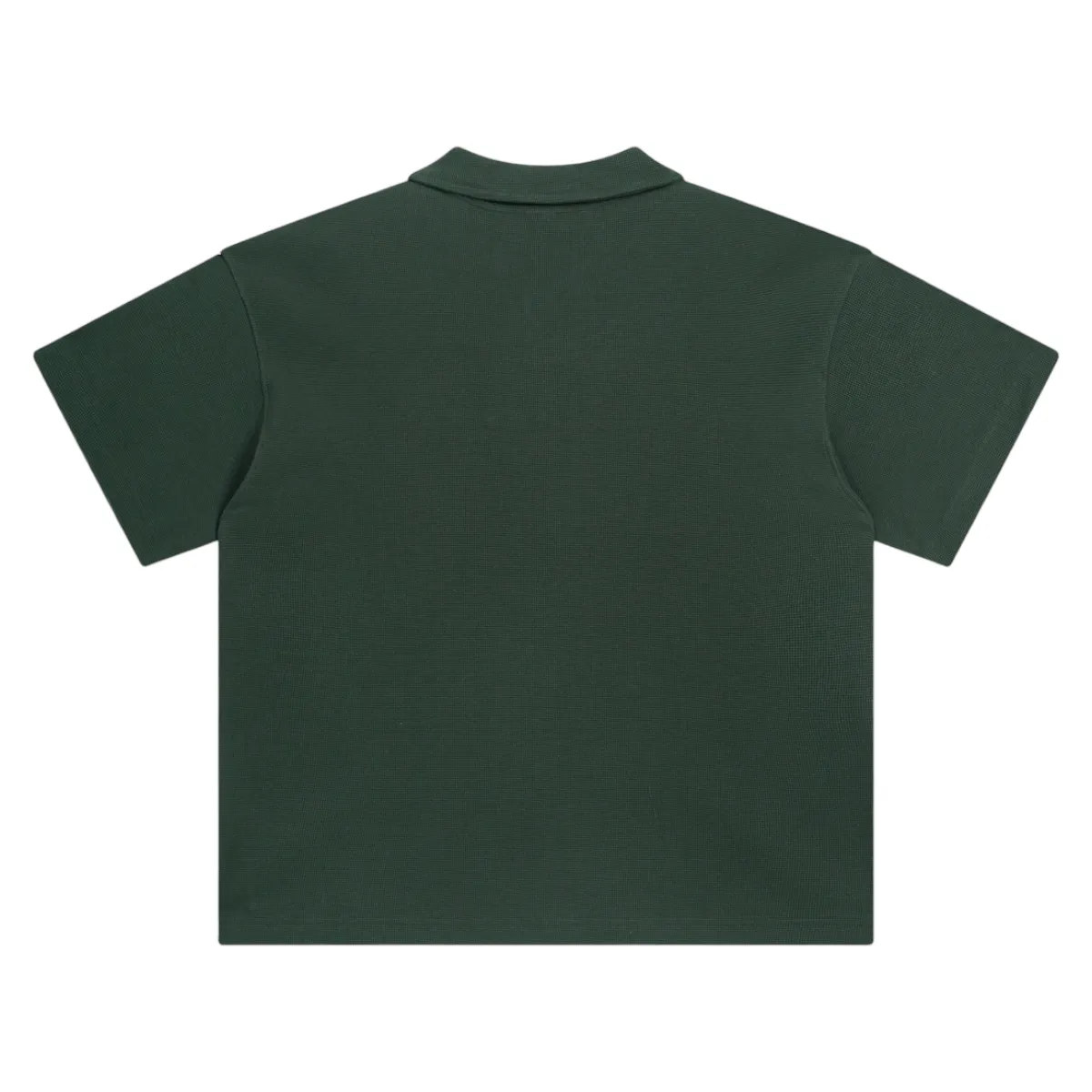 Oversized heavy cotton waffle collar tee