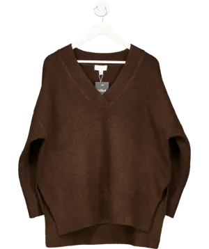 PRETTY LAVISH Brown Myla Oversized Jumper UK XS