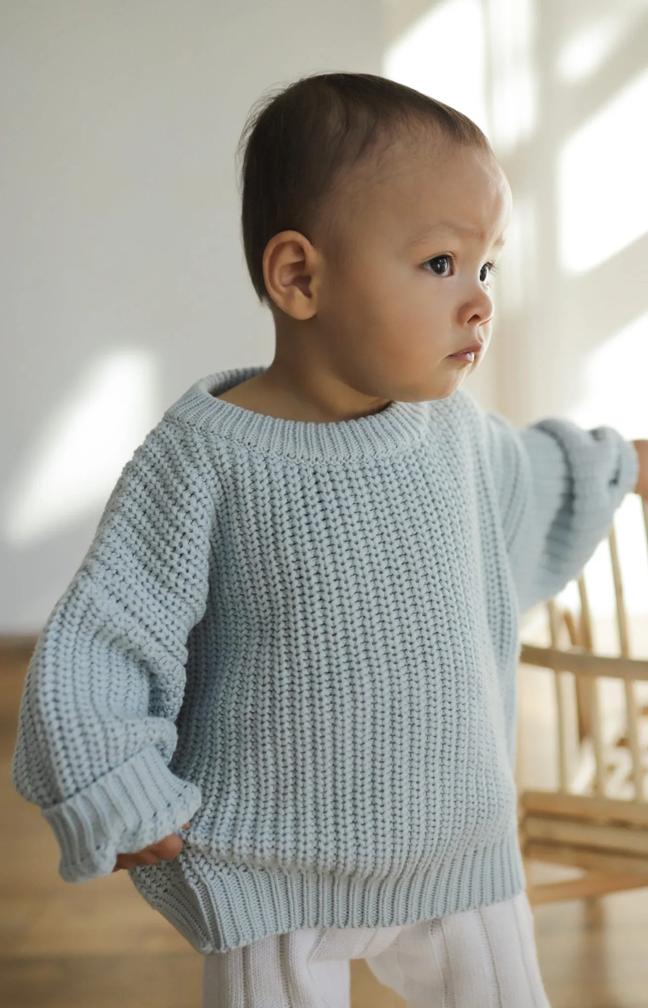 ‘Sky Blue’ Chunky Knit Sweater