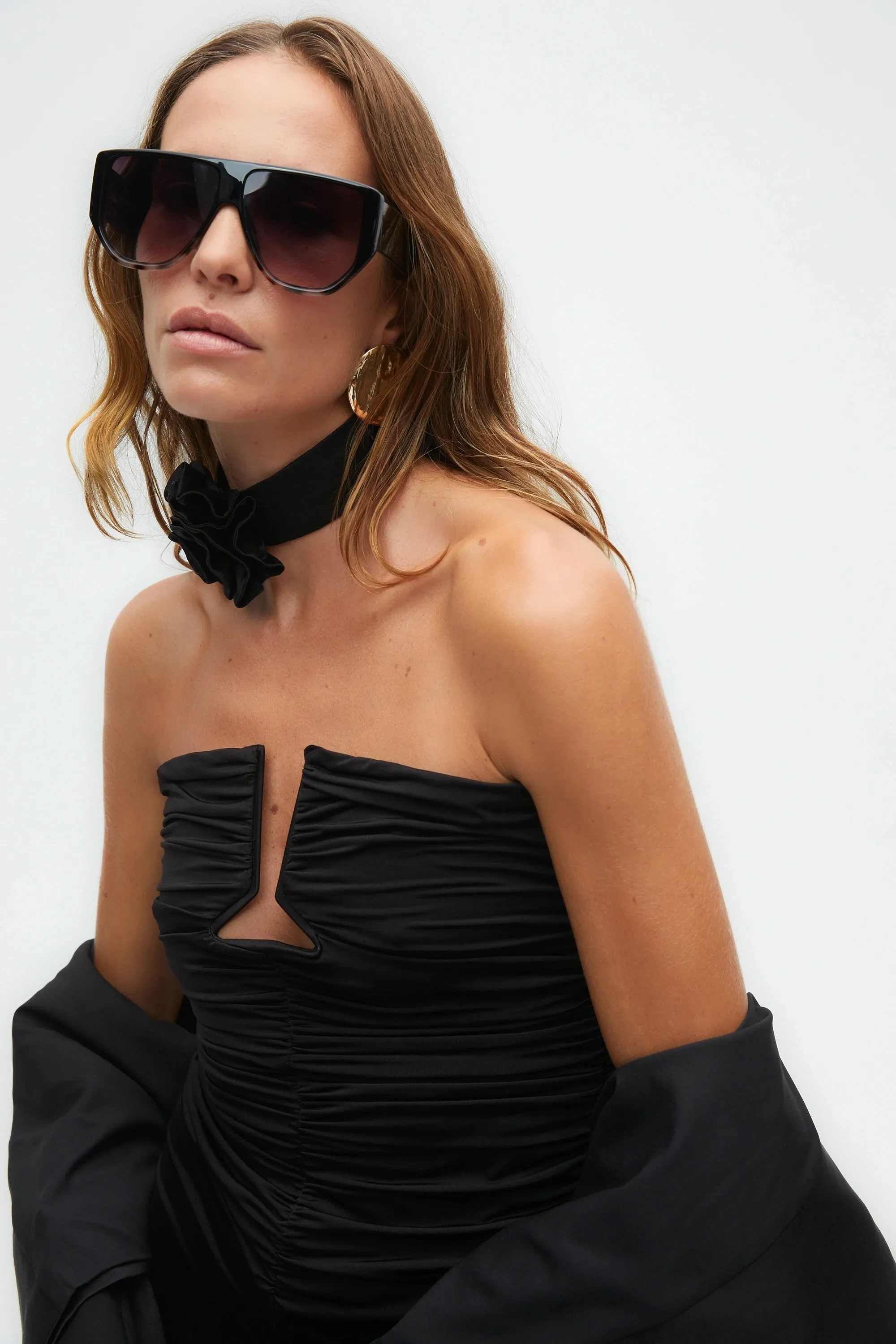 Strapless Draped Jumpsuit (Final Sale)