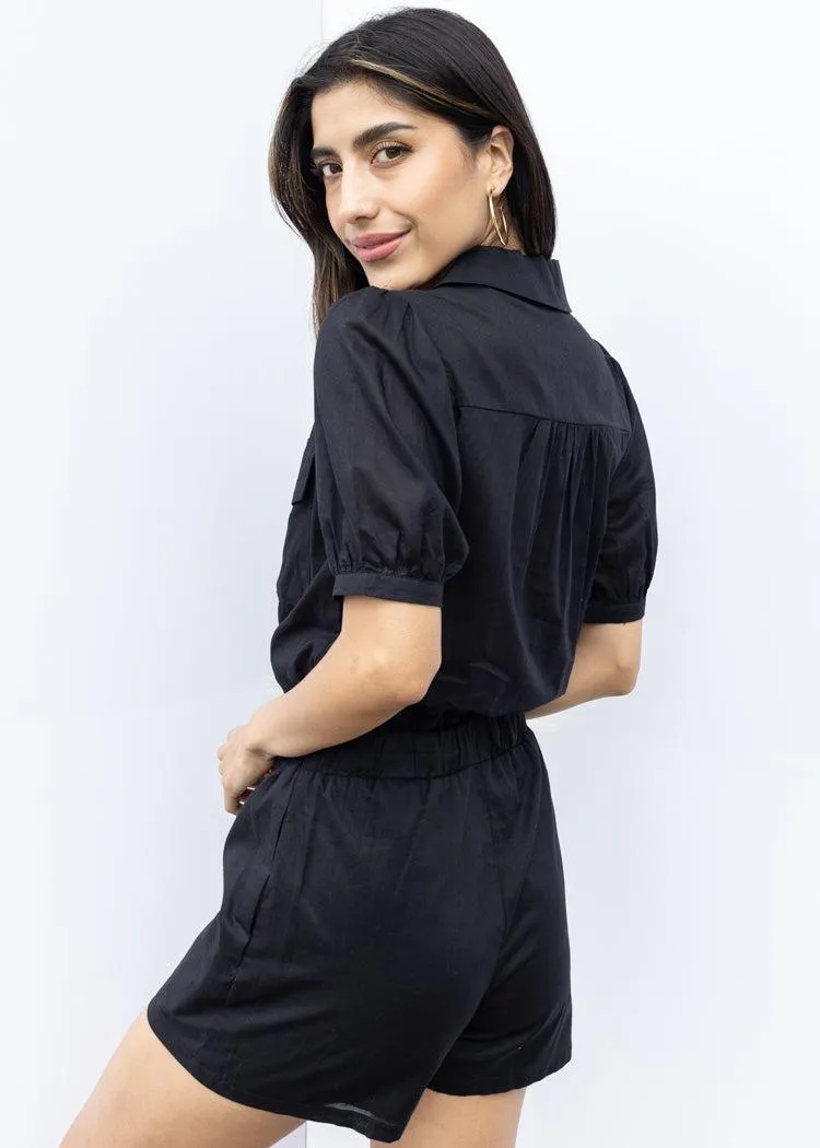 Tart Hadley Romper - Black -***FINAL SALE***