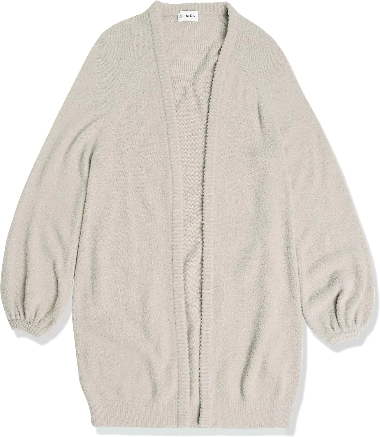 The Drop Women's Mirabelle Long Bell-Sleeve Open-Front Cozy Cardigan