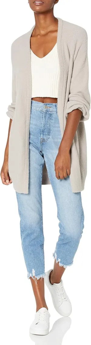The Drop Women's Mirabelle Long Bell-Sleeve Open-Front Cozy Cardigan