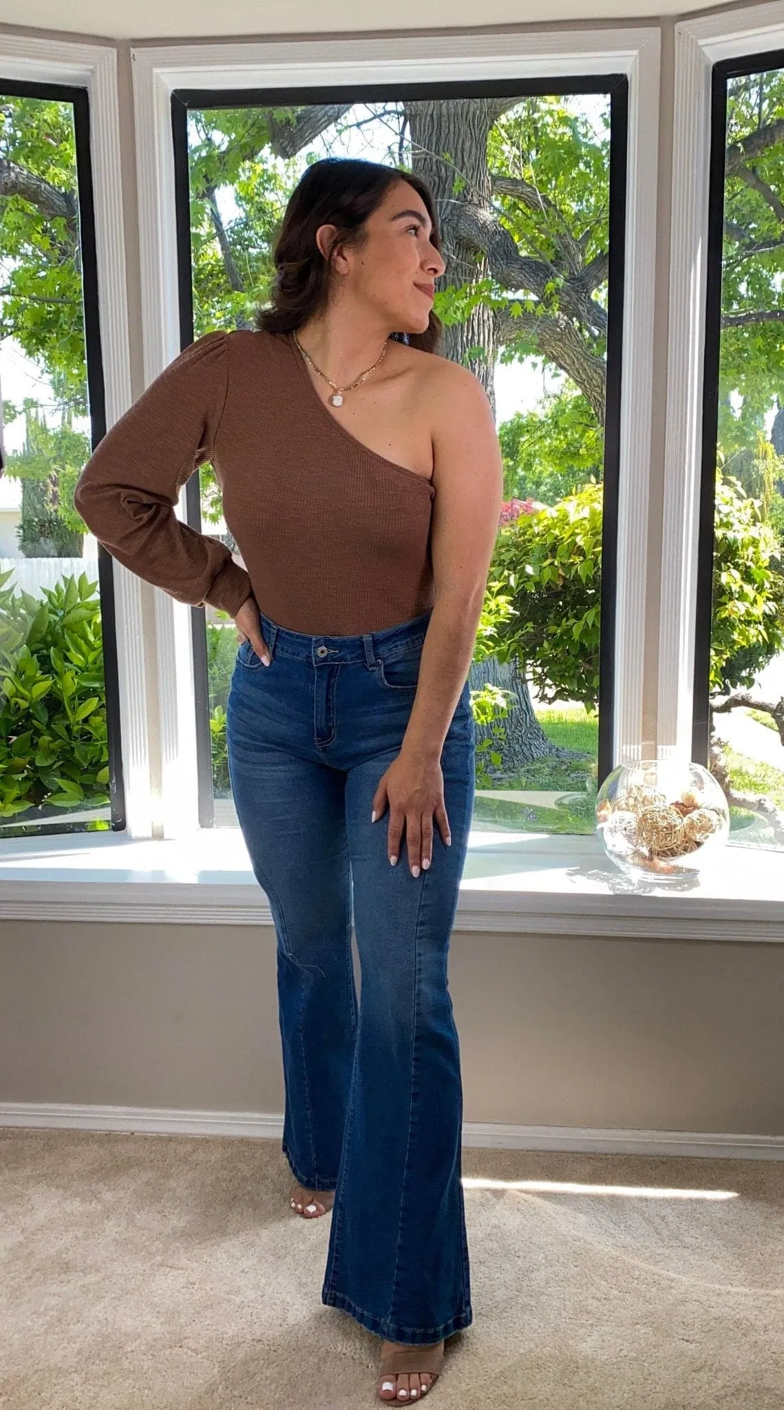 Vintage Chic High Waist Flare Jeans