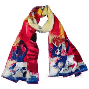 Walking Pretty Silk Art Scarf