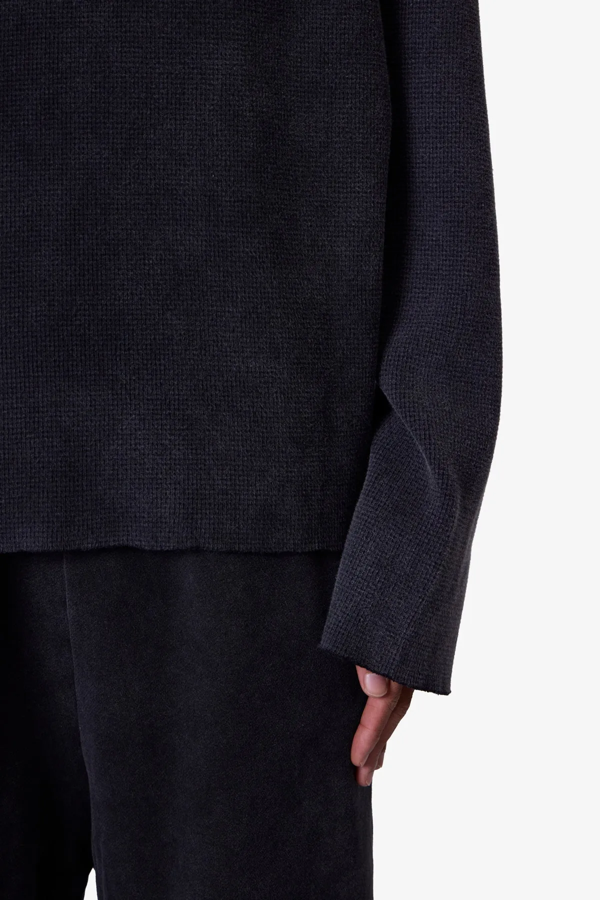 Washed Thermal L/S Tee - Washed Black