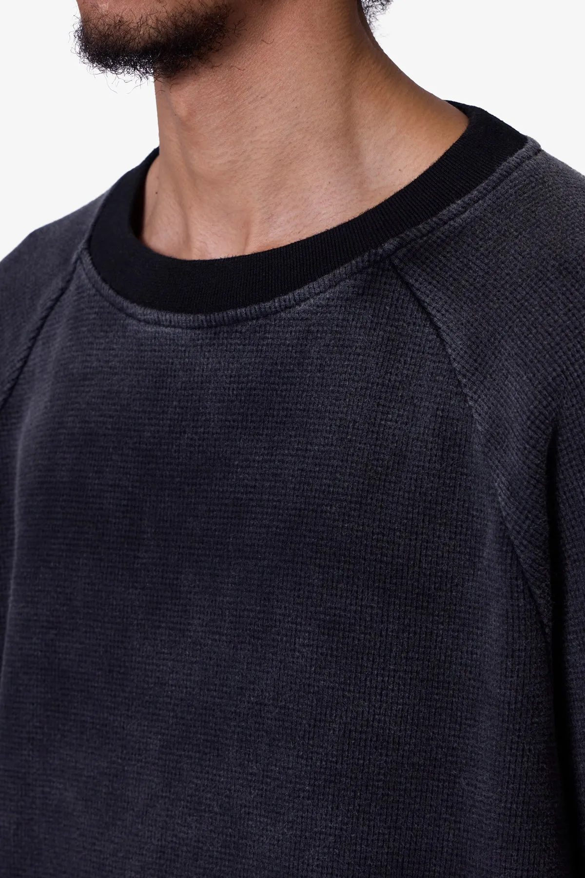 Washed Thermal L/S Tee - Washed Black