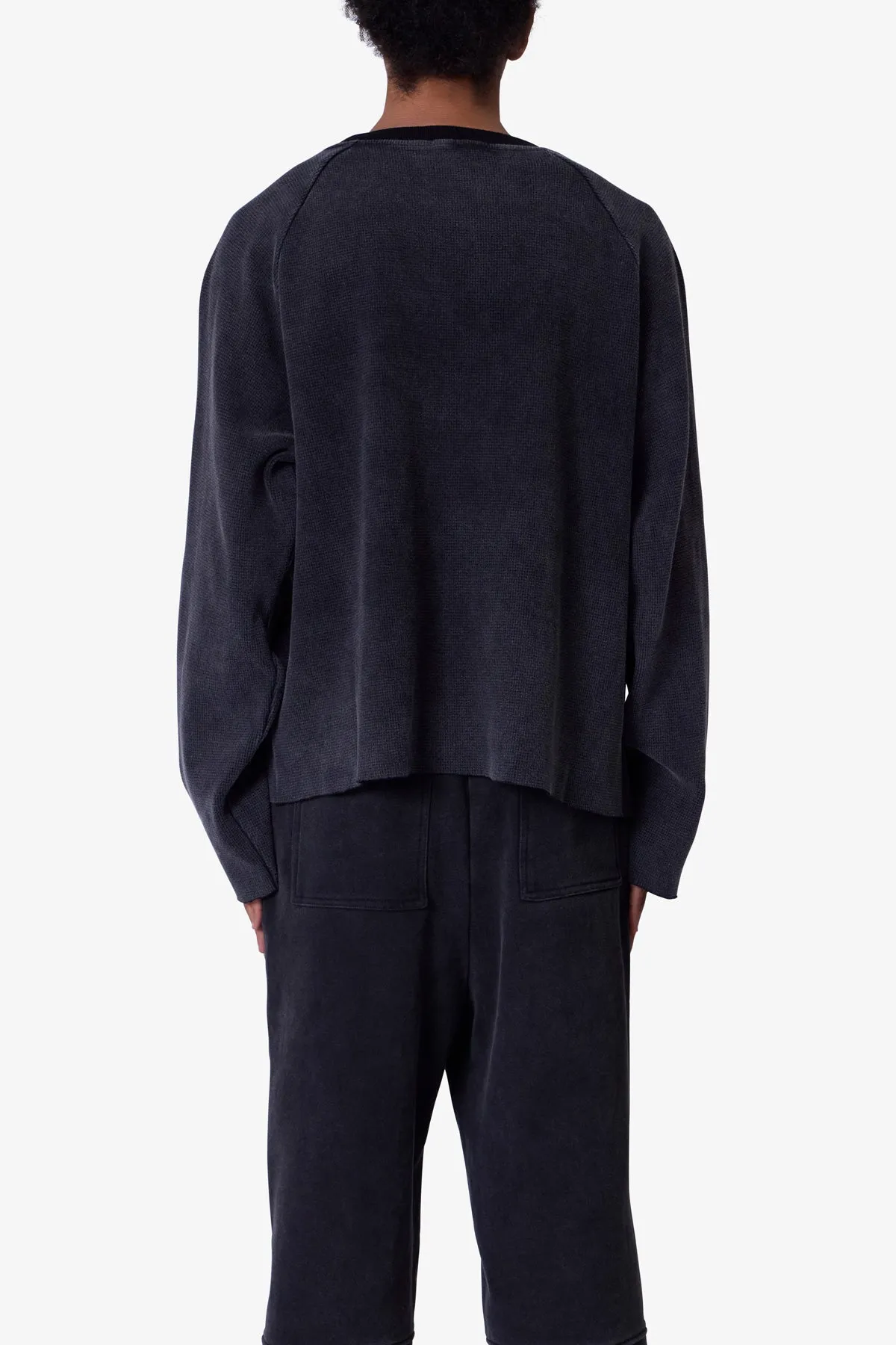 Washed Thermal L/S Tee - Washed Black