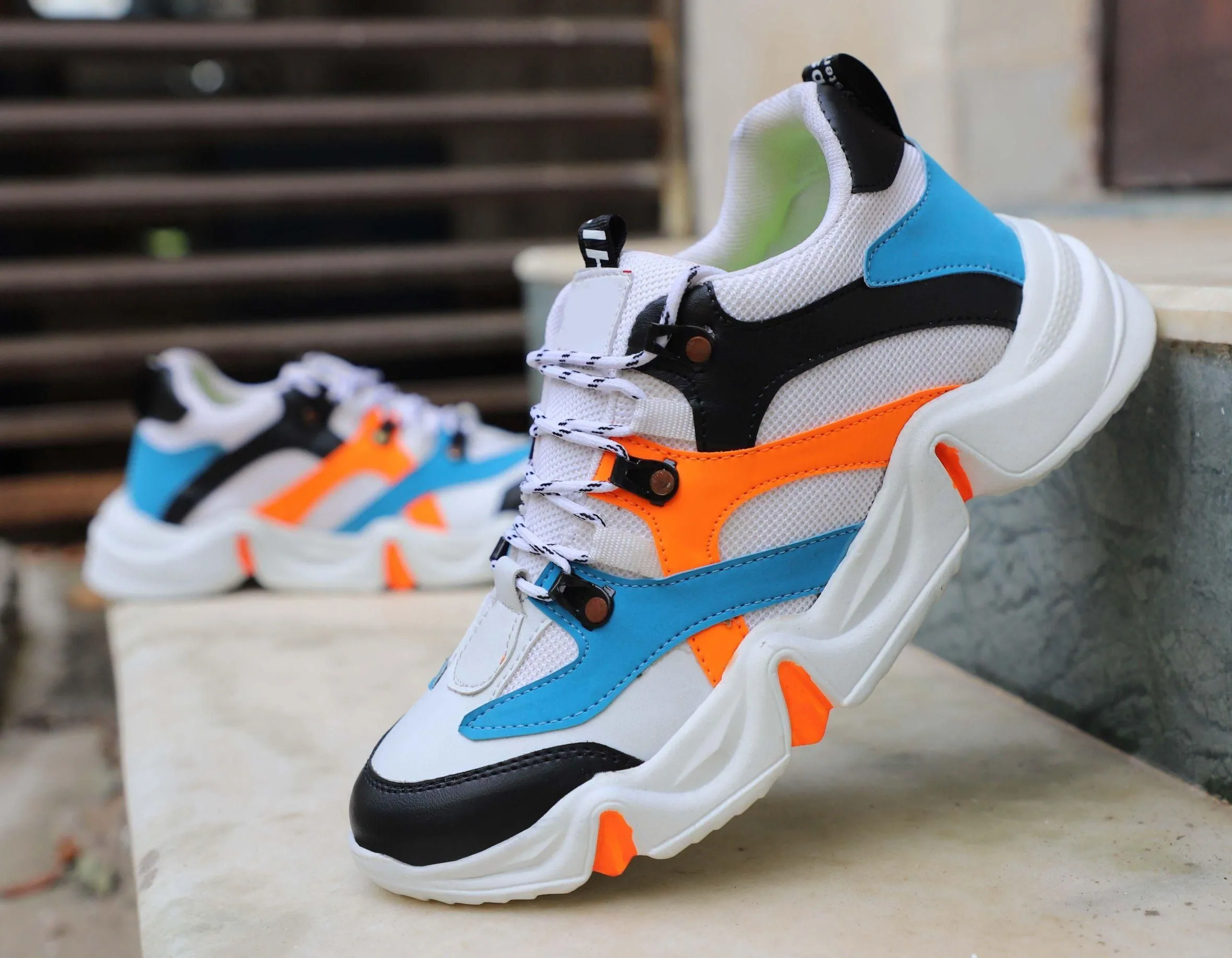 Win9 Men Black Casual Lace up Comfortable Sports Shoes