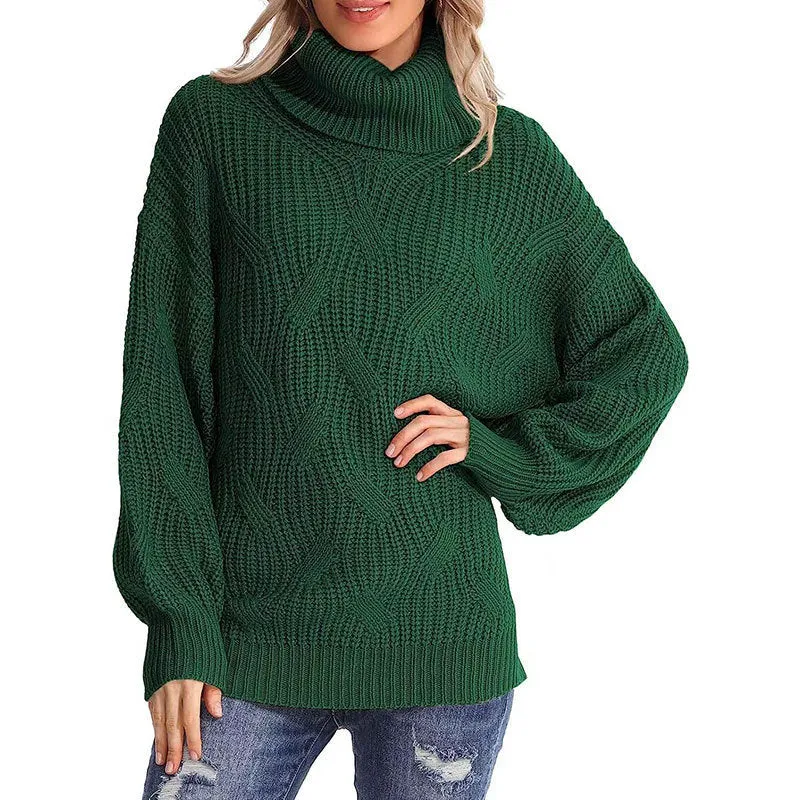Winter Chunky Knit Cozy Turtleneck Sweater Jumper