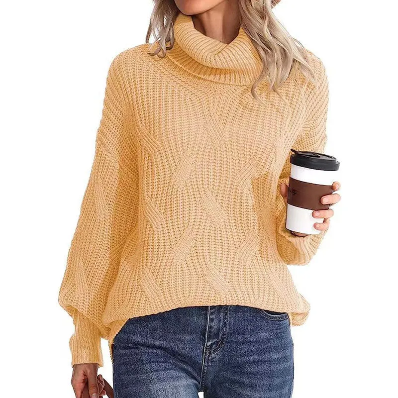 Winter Chunky Knit Cozy Turtleneck Sweater Jumper