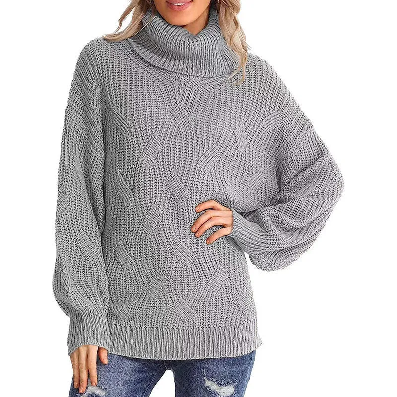 Winter Chunky Knit Cozy Turtleneck Sweater Jumper