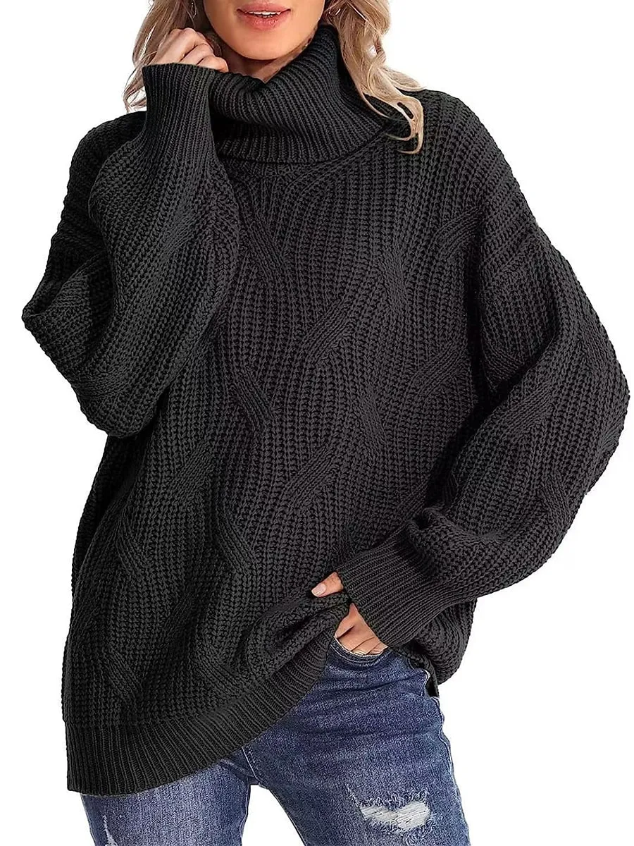 Winter Chunky Knit Cozy Turtleneck Sweater Jumper