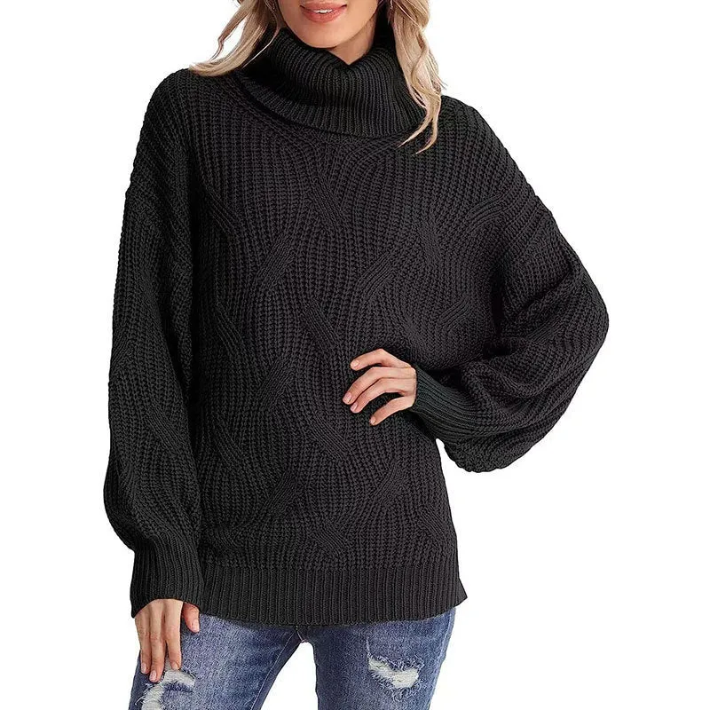 Winter Chunky Knit Cozy Turtleneck Sweater Jumper