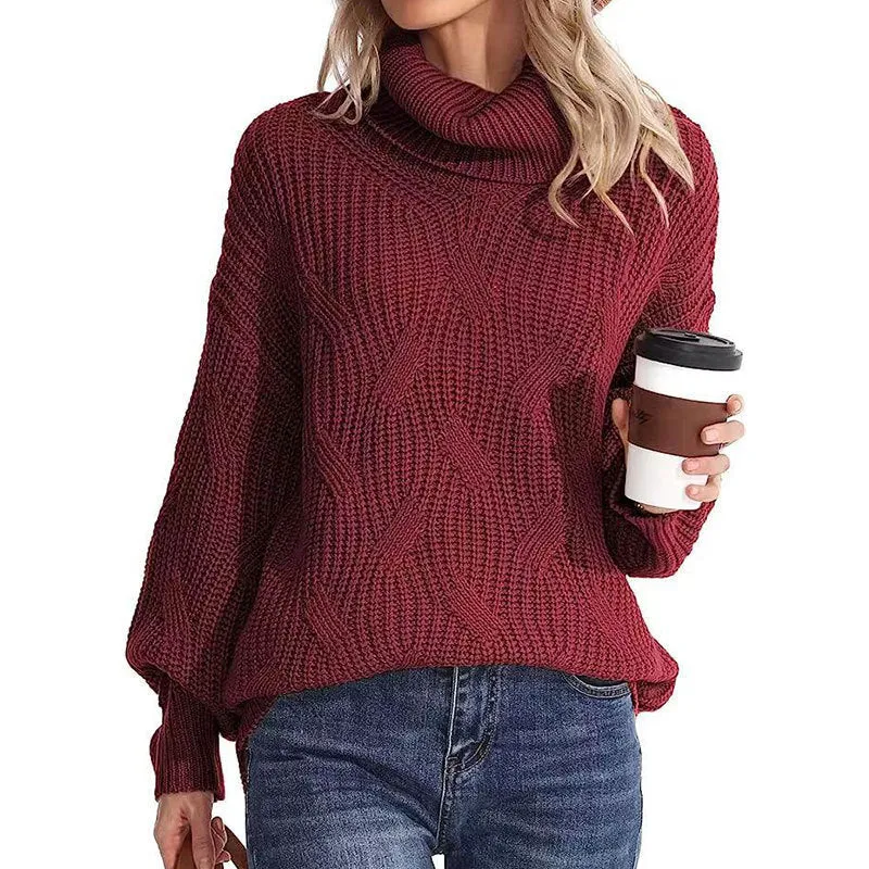 Winter Chunky Knit Cozy Turtleneck Sweater Jumper