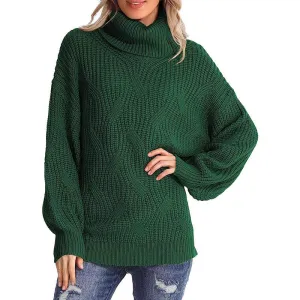 Winter Chunky Knit Cozy Turtleneck Sweater Jumper