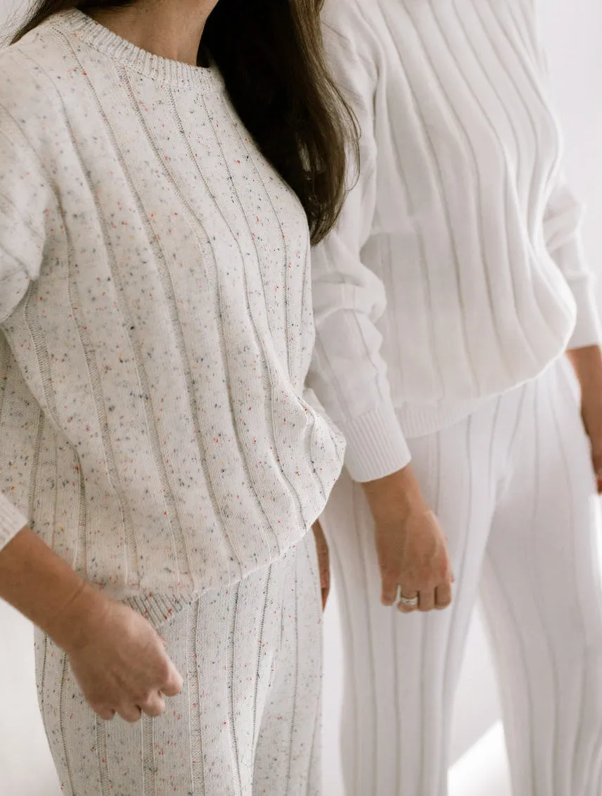 Women’s Wide Ribbed Knit Pant ‘Sprinkle’