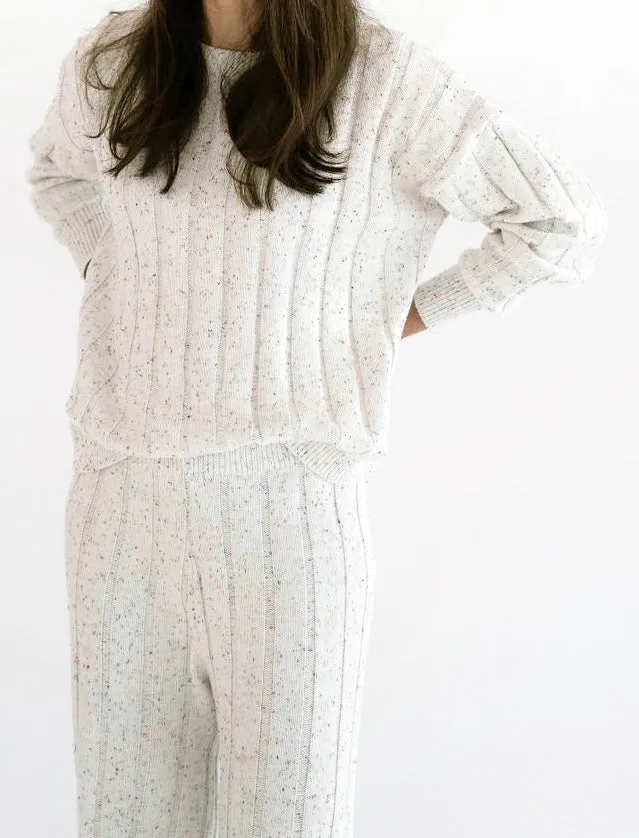 Women’s Wide Ribbed Knit Pant ‘Sprinkle’