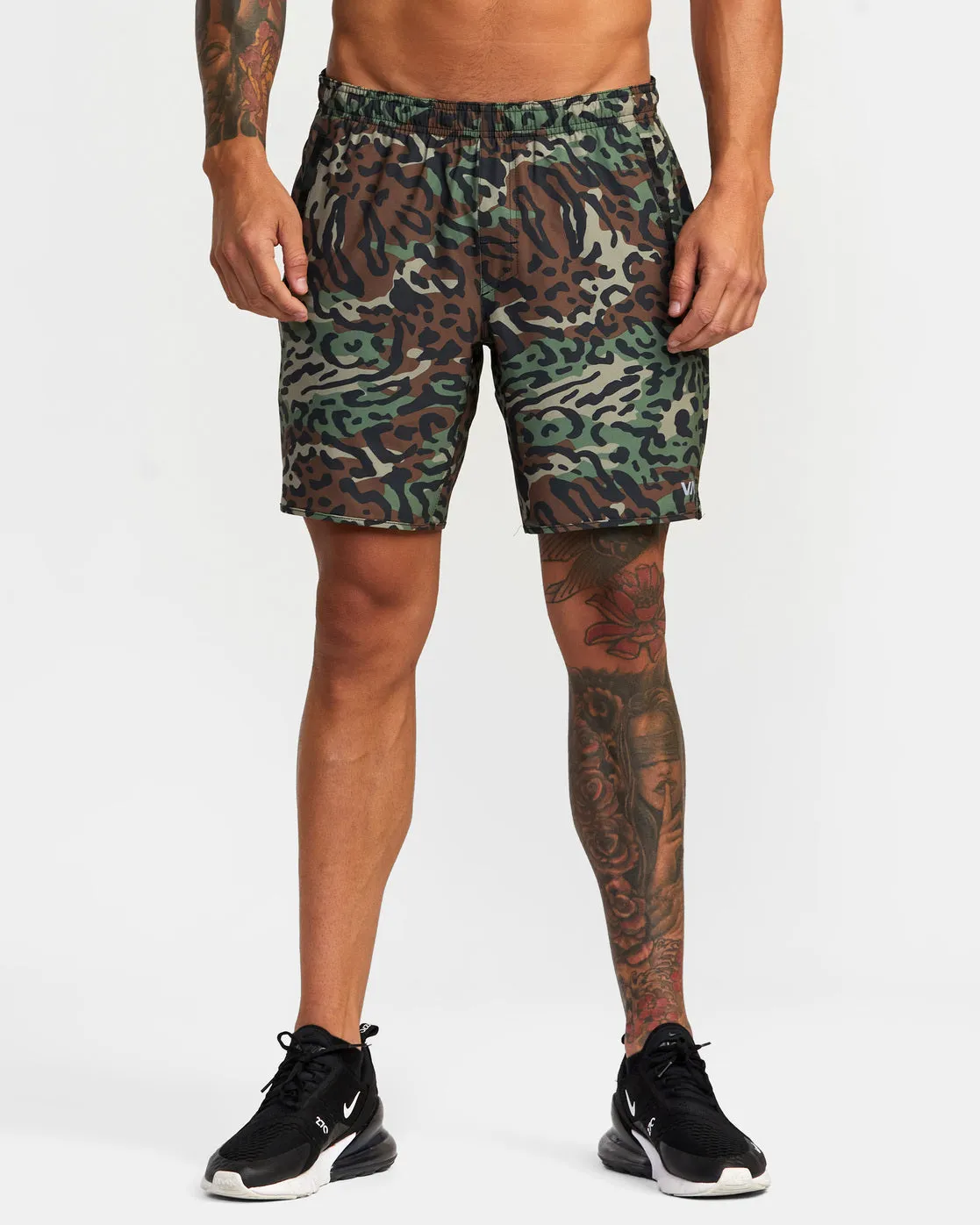 Yogger Stretch 17" Athletic Shorts - Animal Camo