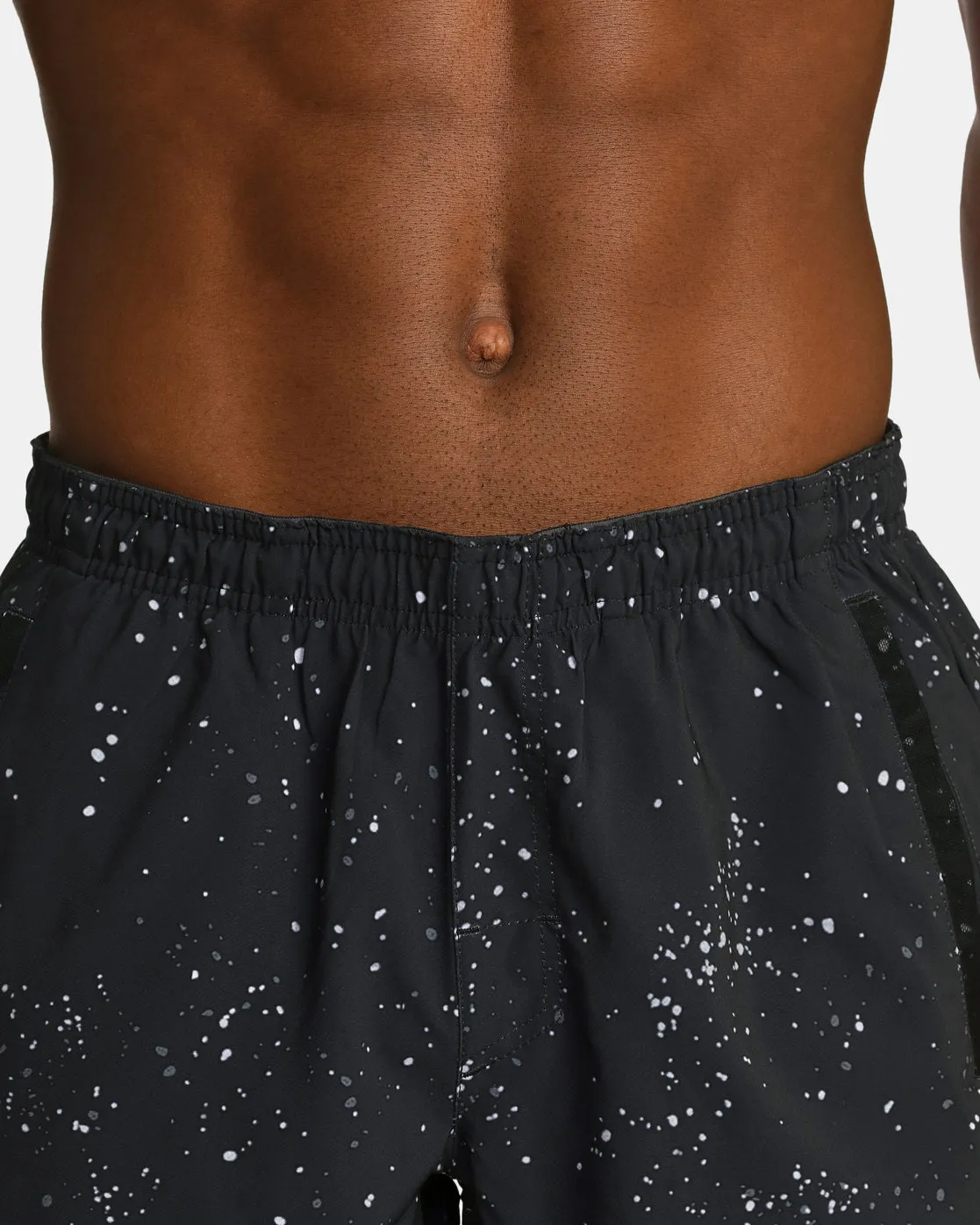 Yogger Stretch 17" Athletic Shorts - Black Splatter