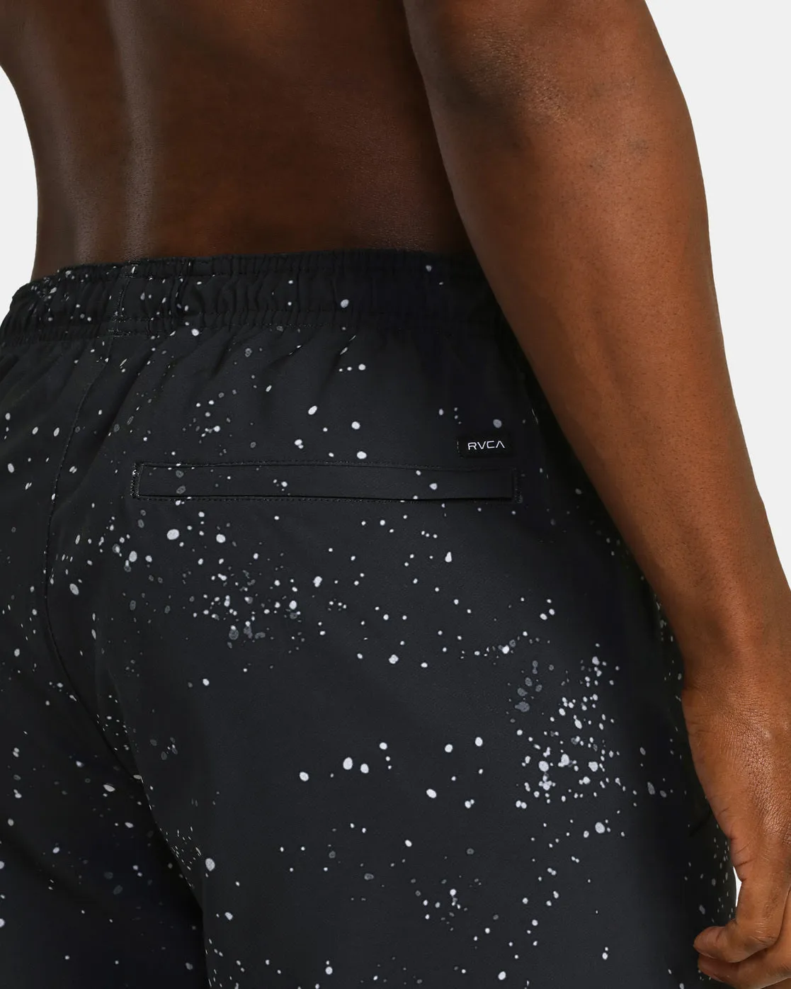 Yogger Stretch 17" Athletic Shorts - Black Splatter