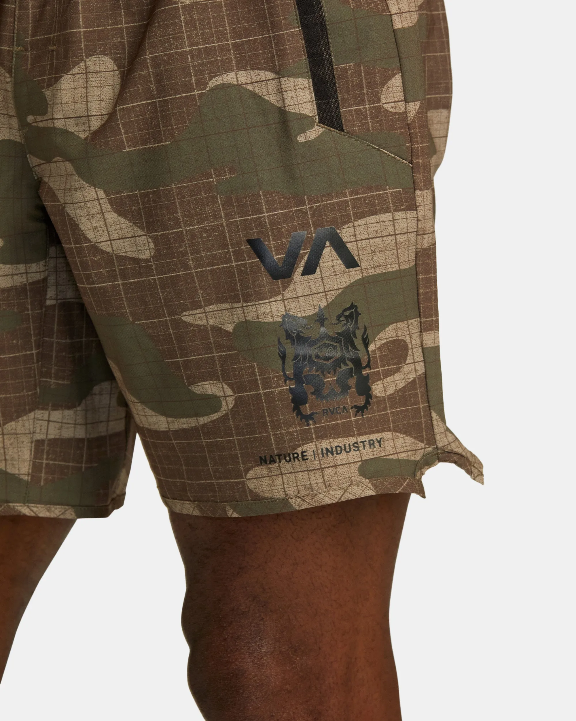 Yogger Stretch 17" Athletic Shorts - Desert Camo