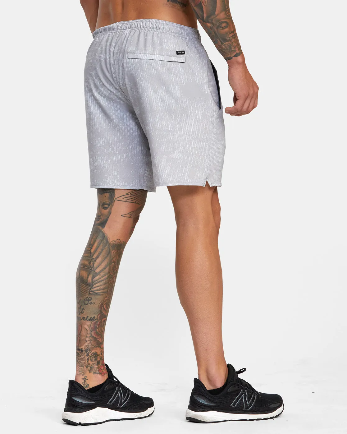 Yogger Stretch 17" Athletic Shorts - Digi Camo Light Grey