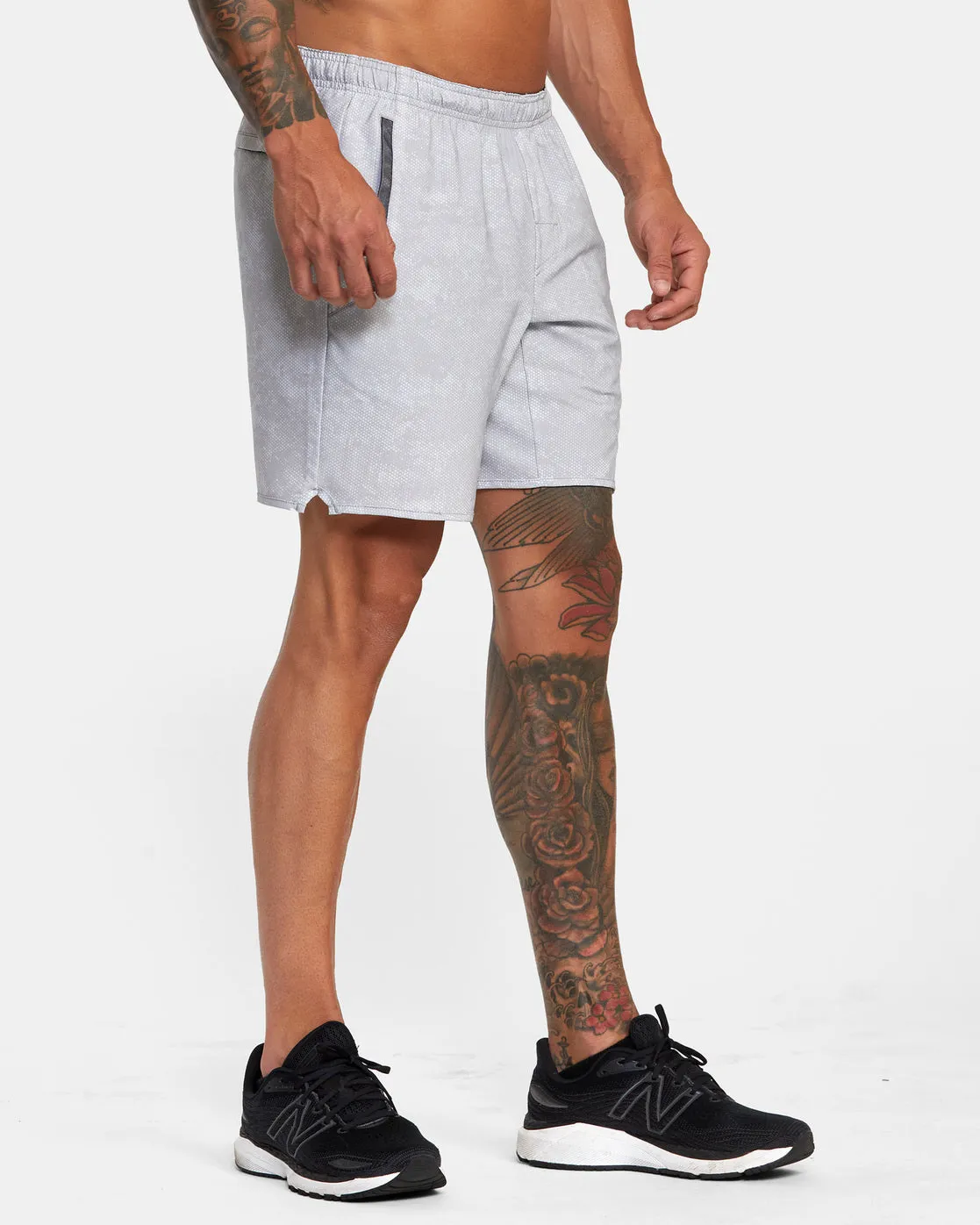 Yogger Stretch 17" Athletic Shorts - Digi Camo Light Grey