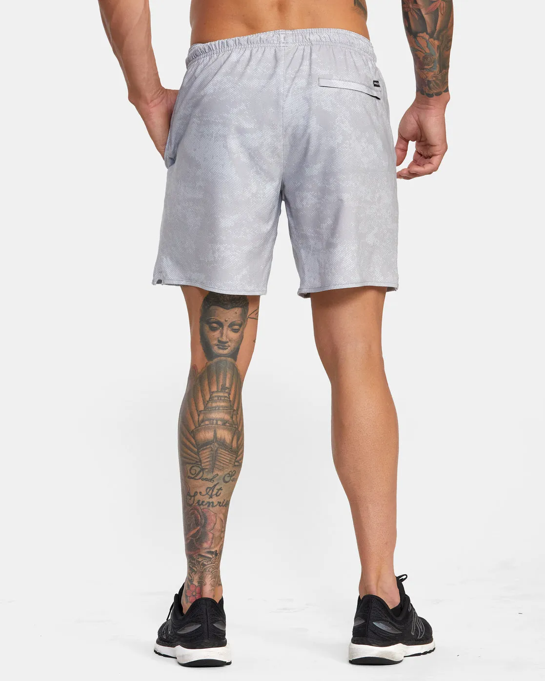 Yogger Stretch 17" Athletic Shorts - Digi Camo Light Grey