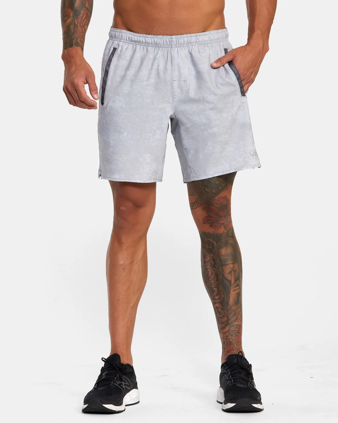 Yogger Stretch 17" Athletic Shorts - Digi Camo Light Grey