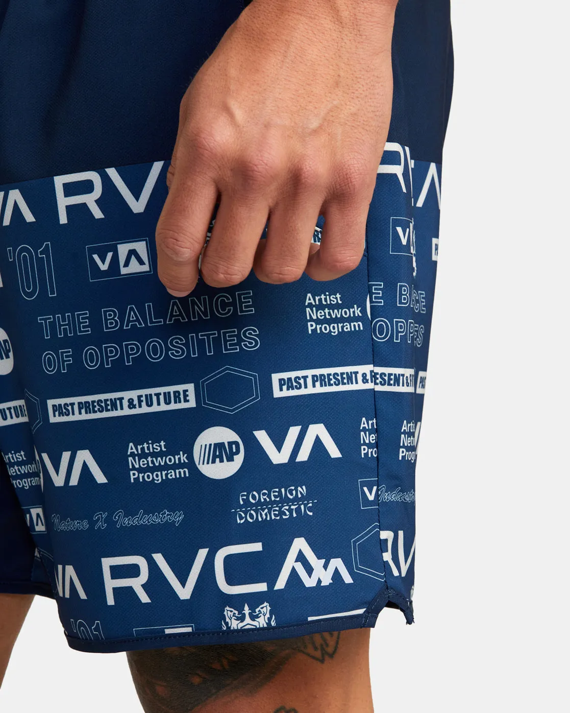Yogger Stretch Elastic Waist Shorts 17" - All Brand Navy