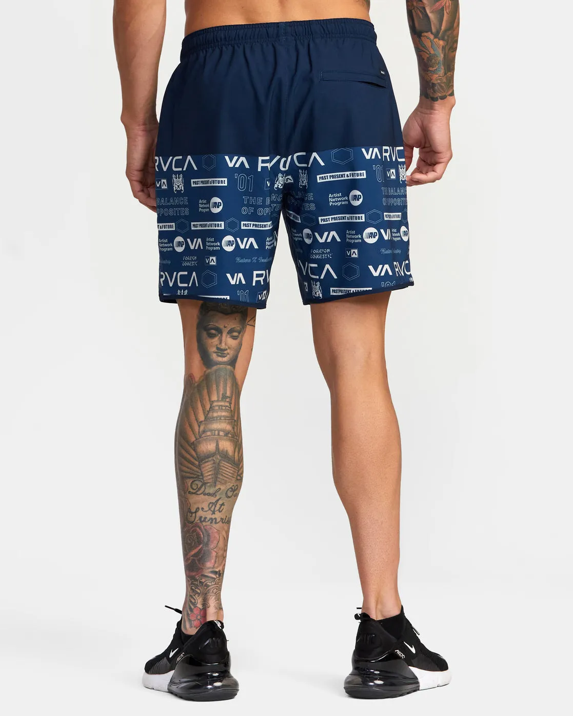 Yogger Stretch Elastic Waist Shorts 17" - All Brand Navy