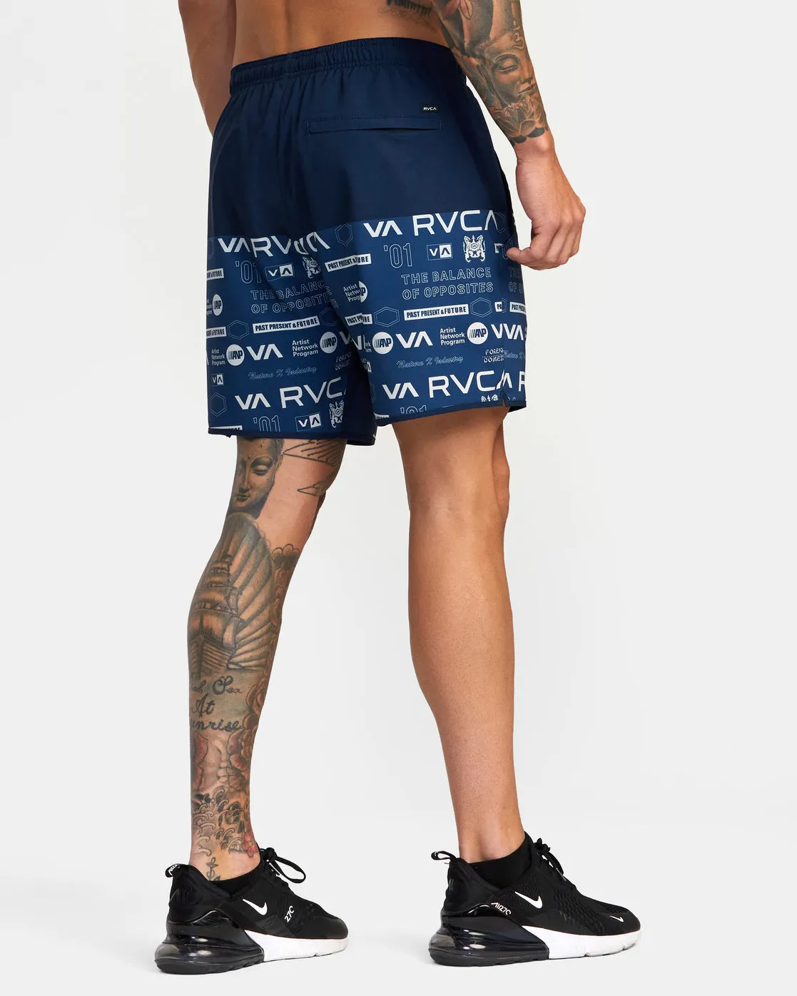 Yogger Stretch Elastic Waist Shorts 17" - All Brand Navy