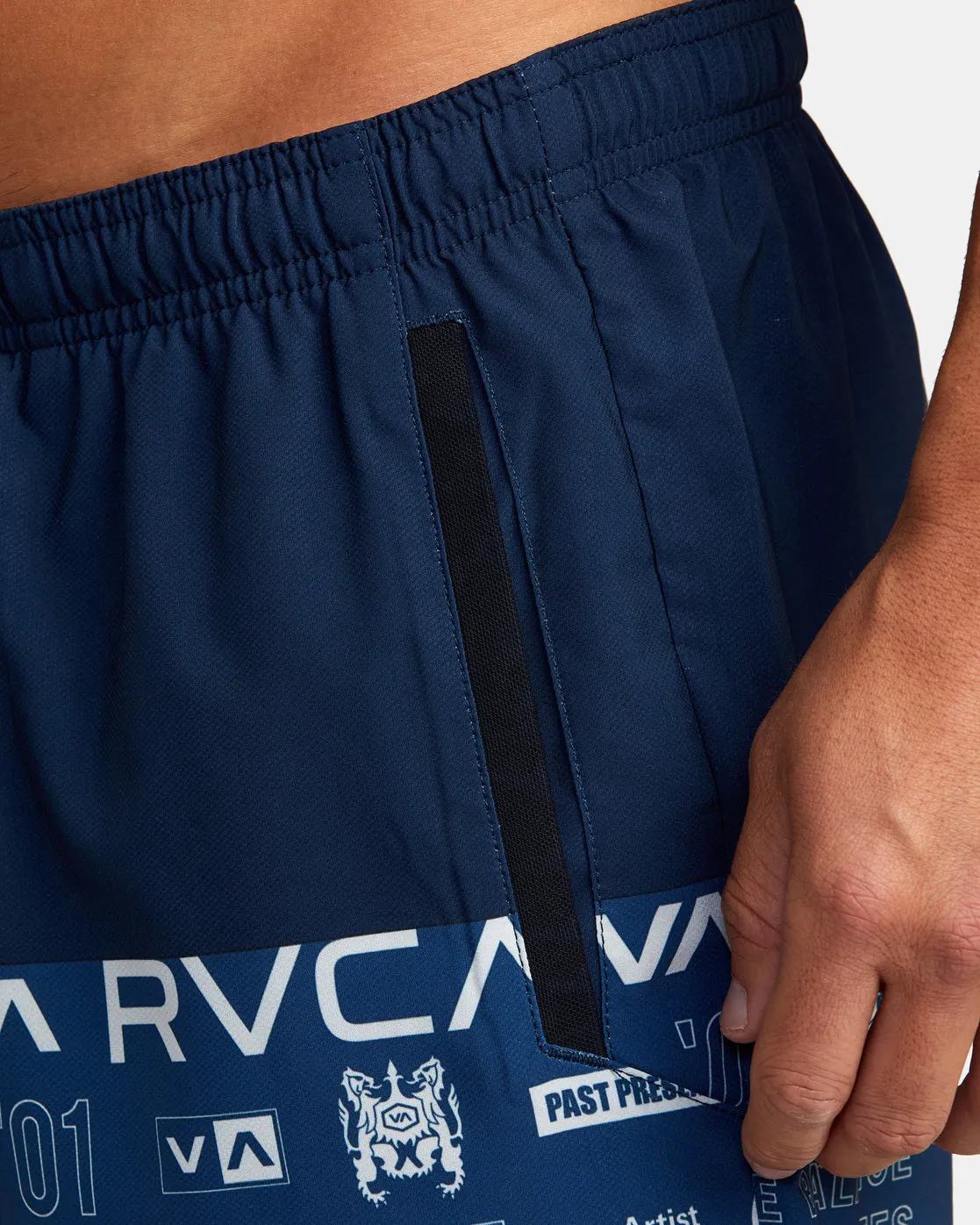 Yogger Stretch Elastic Waist Shorts 17" - All Brand Navy