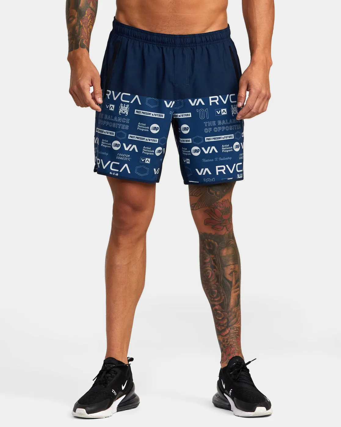 Yogger Stretch Elastic Waist Shorts 17" - All Brand Navy
