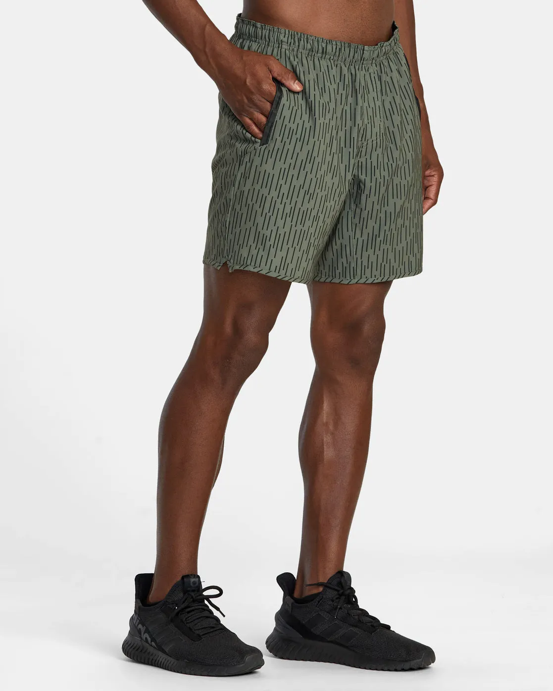 Yogger Stretch Elastic Waist Shorts 17" - Rain Camo
