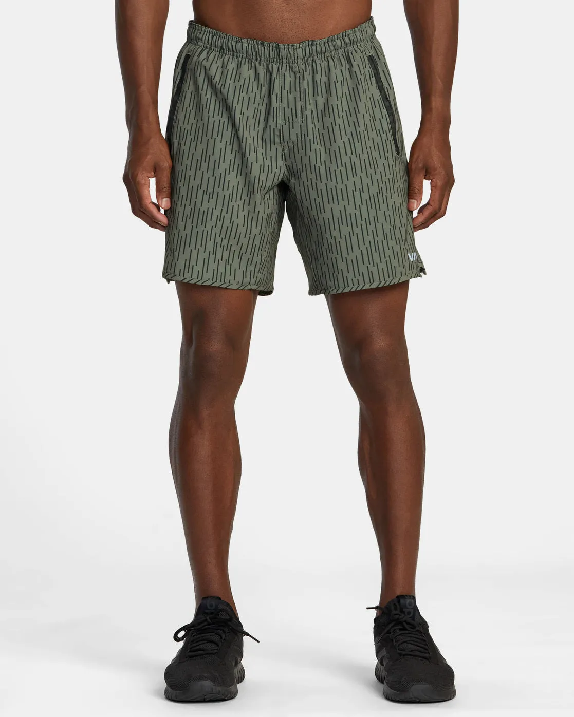 Yogger Stretch Elastic Waist Shorts 17" - Rain Camo