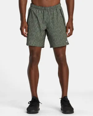 Yogger Stretch Elastic Waist Shorts 17" - Rain Camo