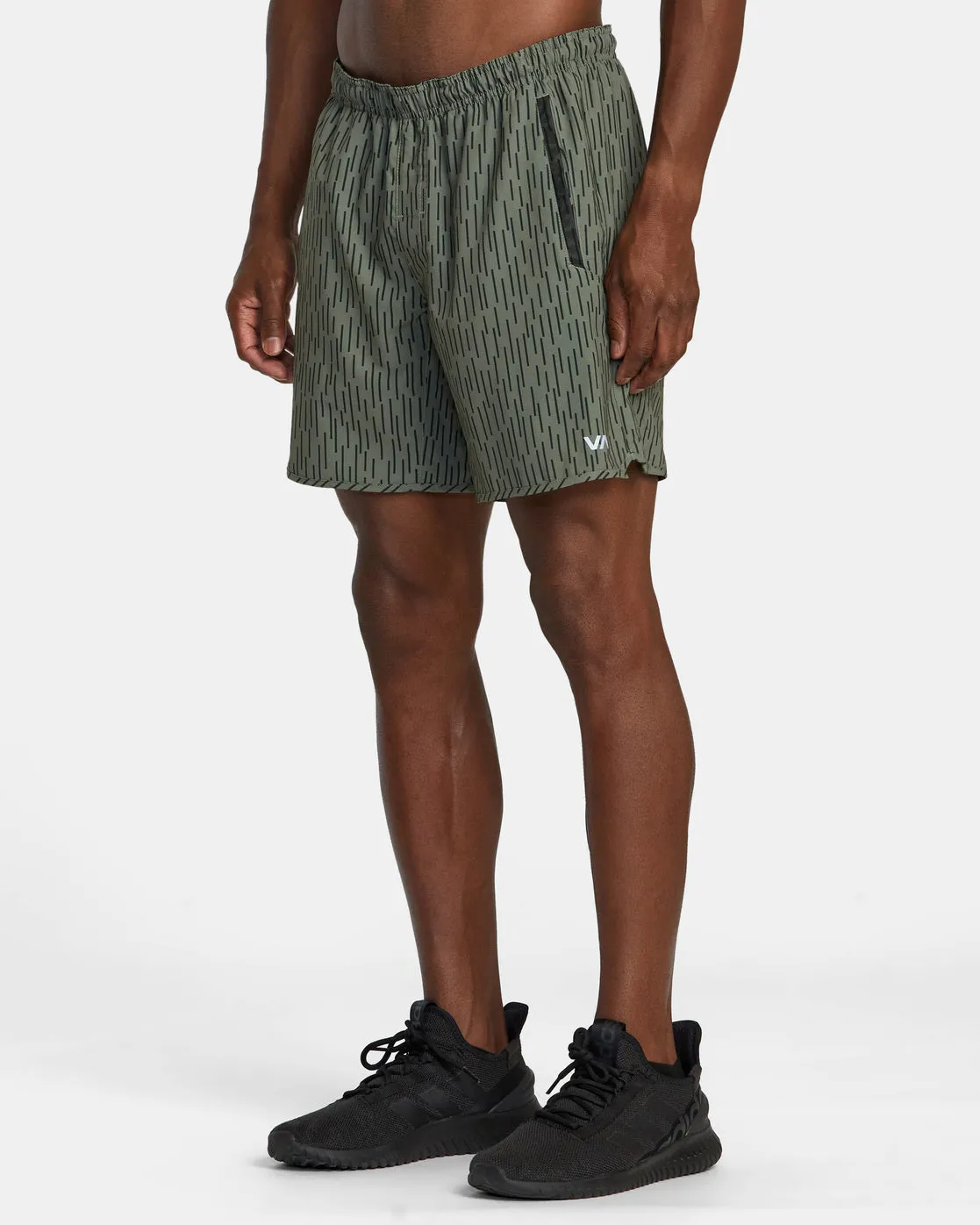 Yogger Stretch Elastic Waist Shorts 17" - Rain Camo